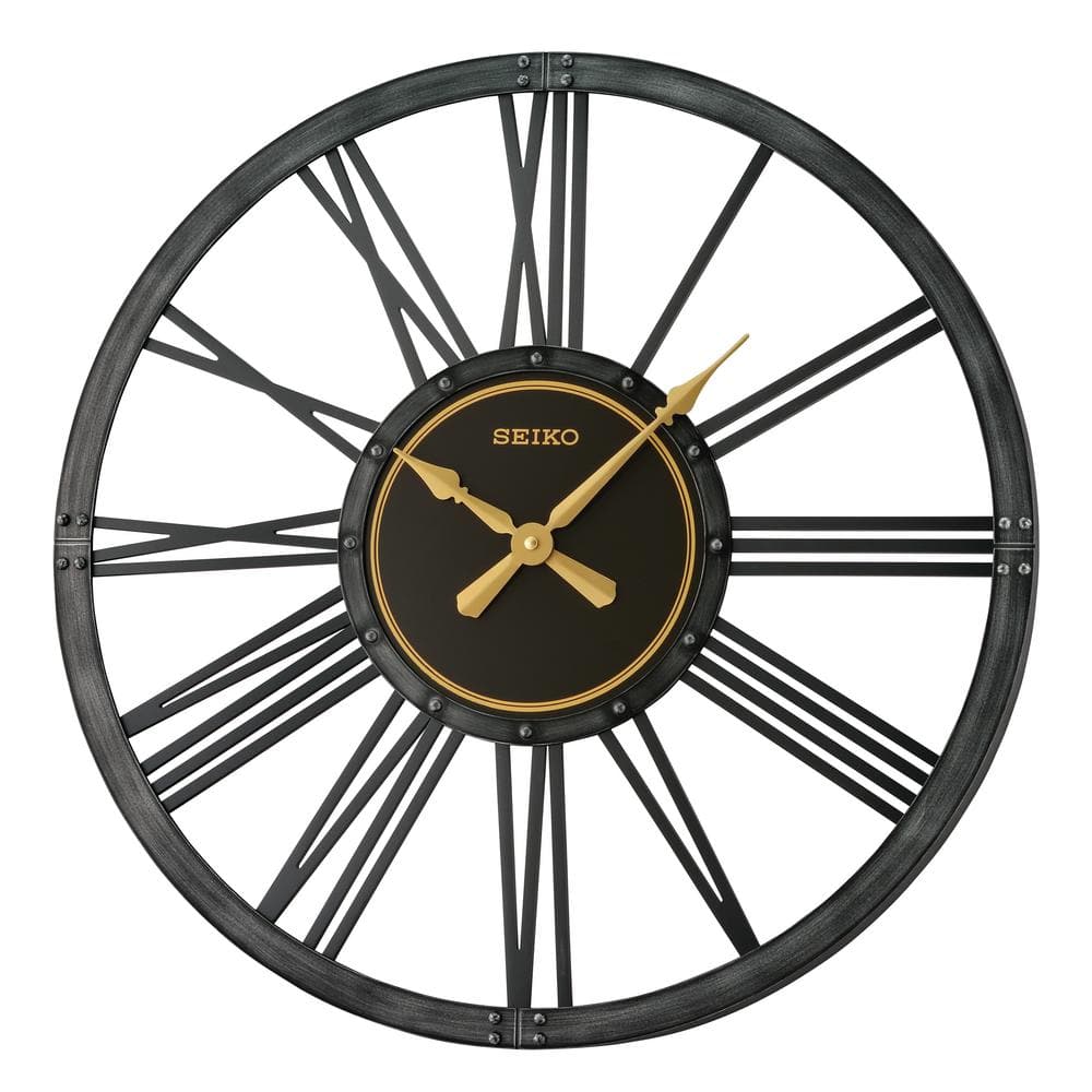 Seiko 24 in. Bennett Wall Clock, Antique Black -  QXA764KLH