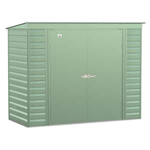 Select 8 ft. W x 4 ft. D Sage Green Metal Shed (28 sq. ft.)