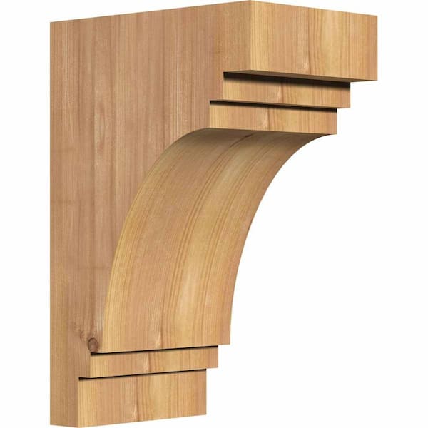 Ekena Millwork 5-1/2 in. x 8 in. x 12 in. Western Red Cedar Pescadero Smooth Corbel
