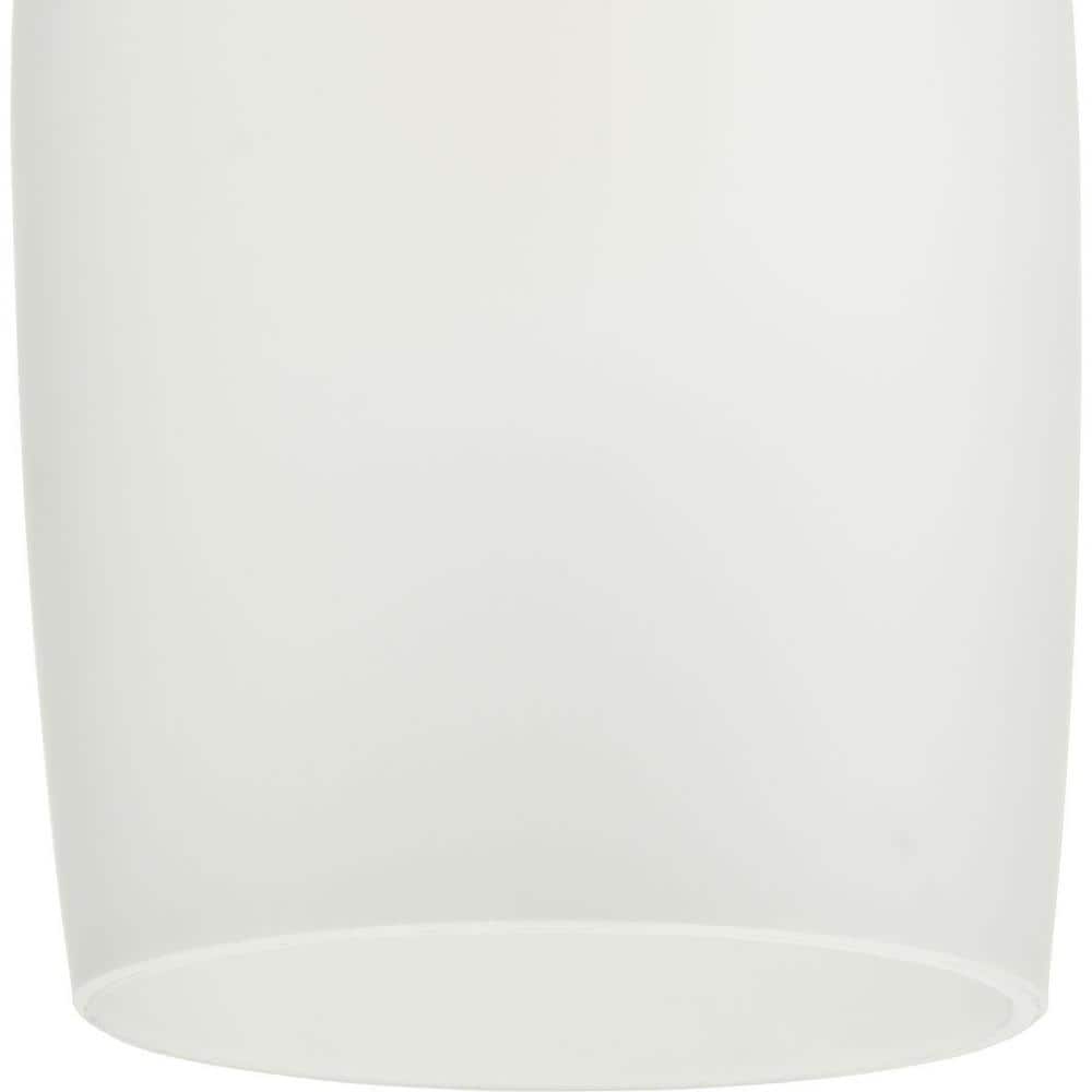 Brushed Nickel Mini Pendant with Etched Glass Shade
