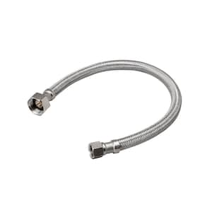 3/8 in. OD x 1/2 in. FIP x 12 in. Stainless-Steel Braided Faucet Supply Line