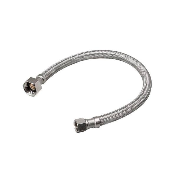 Unbranded 3/8 in. FLR x 1/2 in. IP x 12 in. Faucet Supply Line Braided