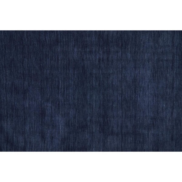 8 ft. Round Blue Solid Color Area Rug