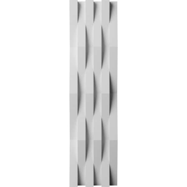 Ekena Millwork 1 in. x 1/2 ft. x 2 ft. EdgeCraft Indus Style Seamless White PVC Decorative Wall Paneling (1-Pack)