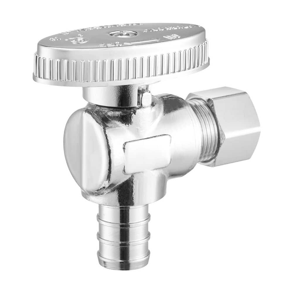 Water Shut Off Valve 1/2in. PEX x 3/8in. OD Compression, 10-Pack 1/2 Inlet Diameter Angle Stop Valve Sliver price history on PriceWatchPro