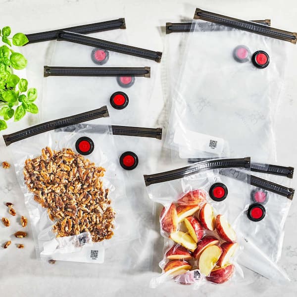 Fresh & Save 10-pc Medium Vacuum Sealer Bags, 1 Gallon, Reusable Sous Vide Bags, Meal Prep
