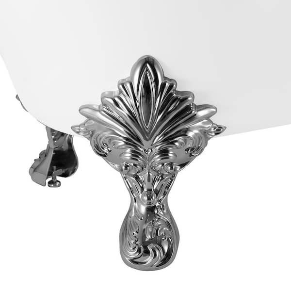 60 in. Fiberglass Single Slipper Clawfoot Non-Whirlpool Bathtub in Glossy Black 60 in. Fiberglass Single Slipper Clawfoot Non-Whirlpool Bathtub in Glossy Black