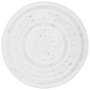 Cape Cod Ivory 6 ft. x 6 ft. Braided Circle Round Area Rug