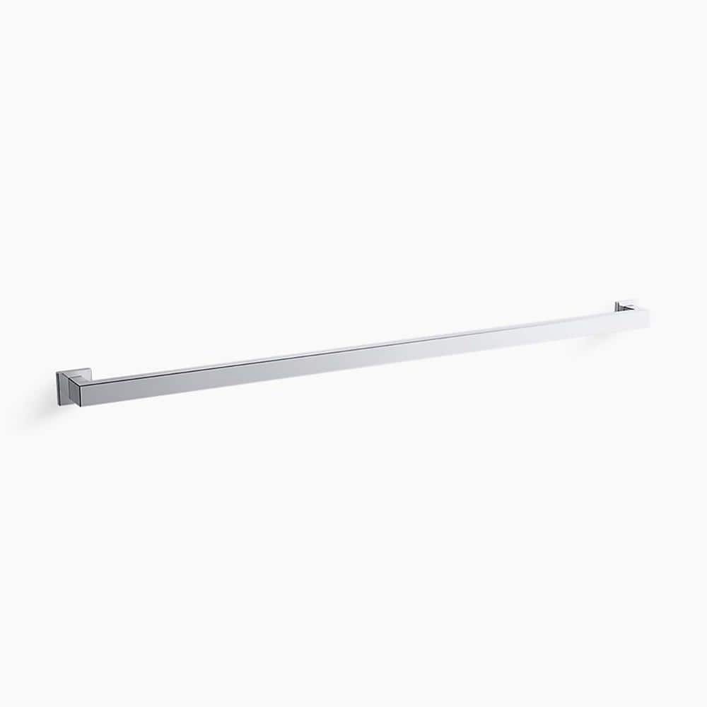 Polished Chrome 42" Square Metal Bathroom Grab Bar