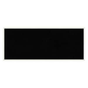 Lucie White Wood Framed Black Corkboard 31 in. W. x 13 in. Bulletin Board Memo Board