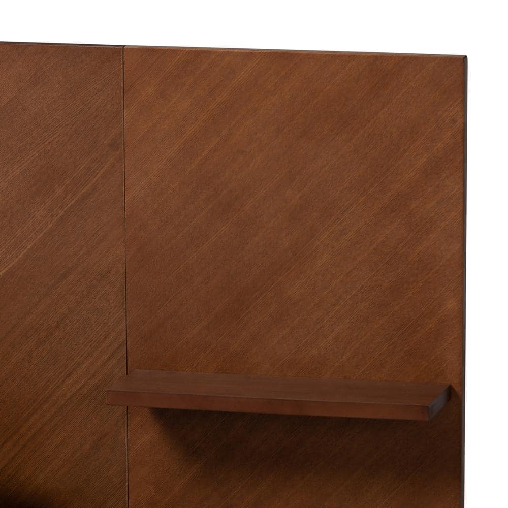 Graham Ash Walnut Queen Platform Bed with Storage and Nightstands