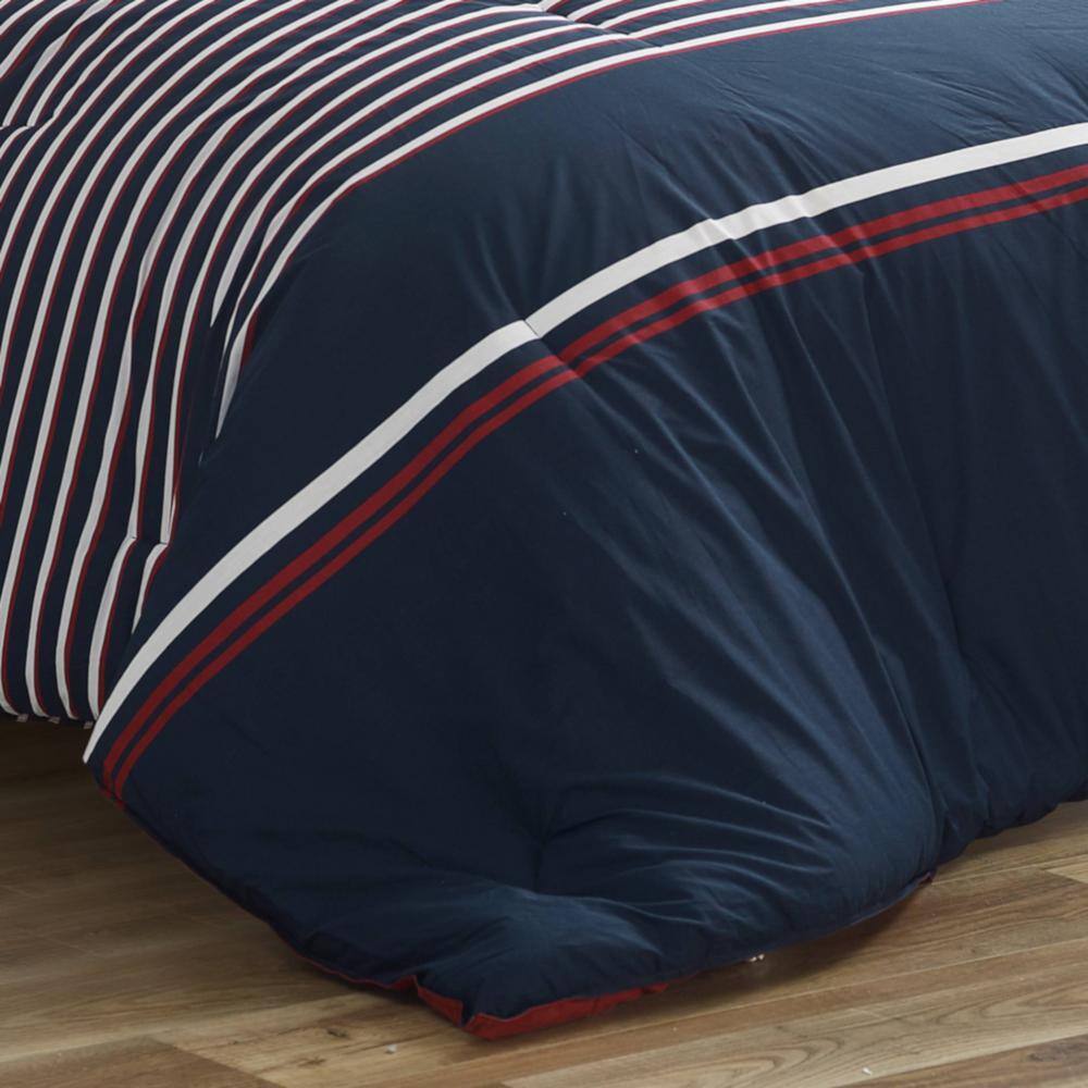Full Red Cotton Reversible Sham Set