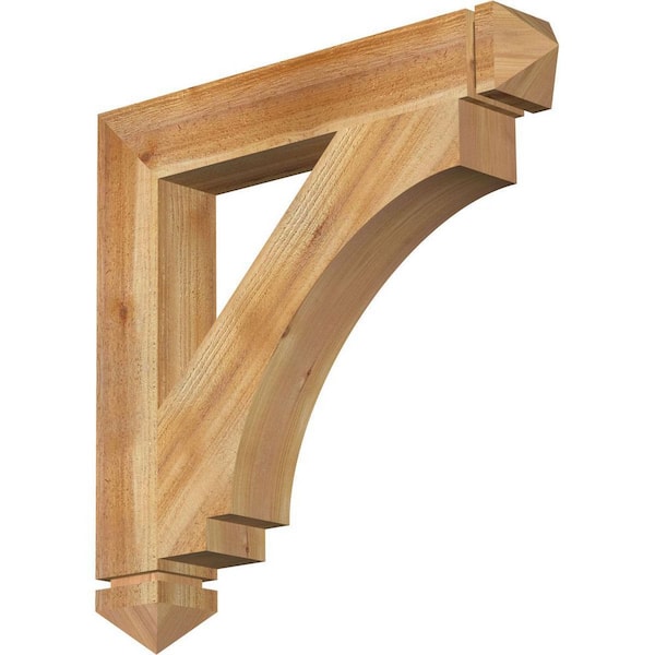 Ekena Millwork 4 in. x 26 in. x 26 in. Western Red Cedar Imperial Arts and Crafts Rough Sawn