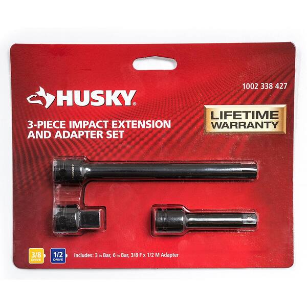 Husky 3 8 in. Drive Impact Extension Adapter Set 3 Piece H3DIMPSAS The Home Depot