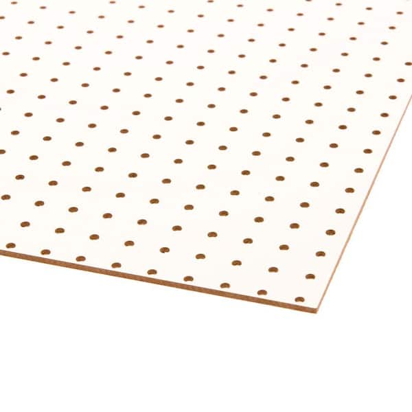 Custom Size 3/16 inch Thick White Pegboard Panel 1 PC 24 X 24 