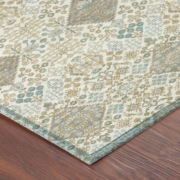 Chantille Machine Washable Indoor/Outdoor Abstract ACN2477 Ivory 3 ft. x 4 ft. Area Rug