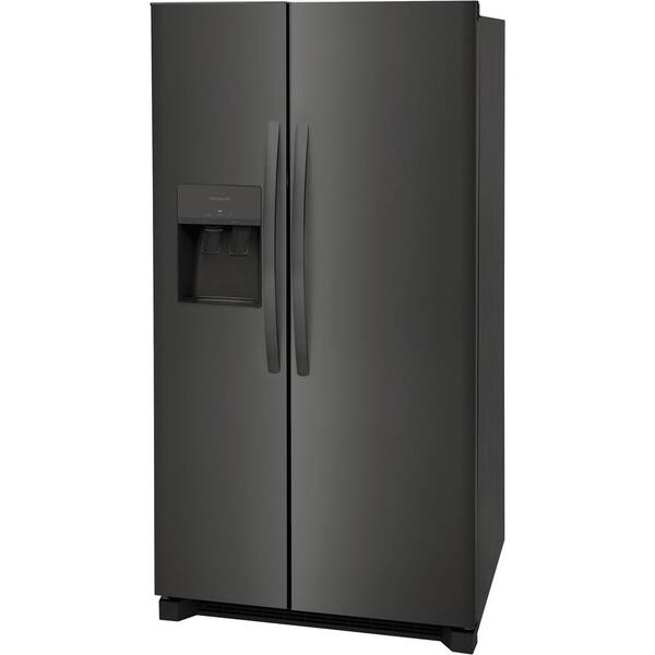 black stainless steel side by side