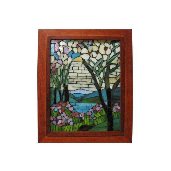 Springdale Lighting Springdale 10 in. H Magnolia Iris Mosaic Art Glass ...