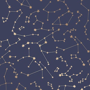 Novogratz Constellations Navy Peel and Stick Wallpaper (Covers 28 Sq. Ft.)