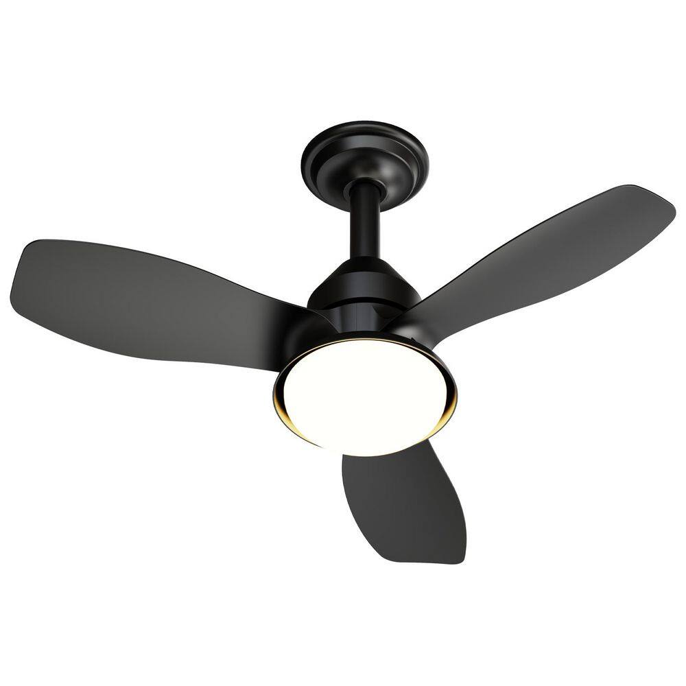 24.4 in. Modern Black Downrod Mount Ceiling Fan with Light, APP & Remote Control, 3-Color Dimmable LED for Bedroom price history on PriceWatchPro