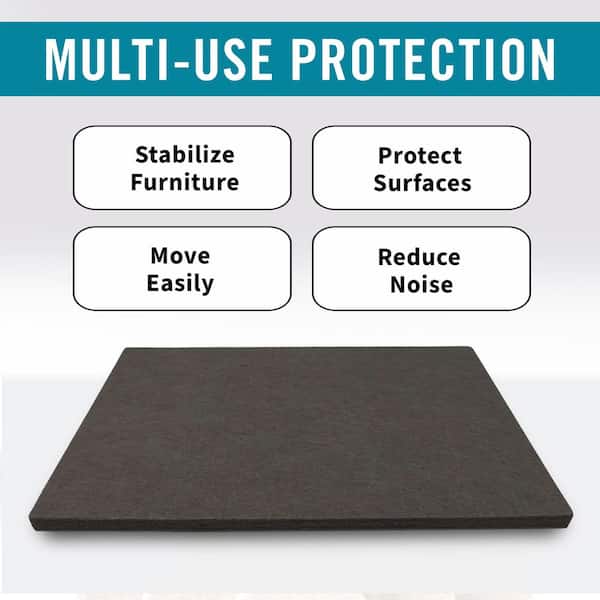 4 1/4 in. x 6 in. Brown Rectangular Felt Heavy Duty Self Adhesive Furniture Sheet (2-Pack)