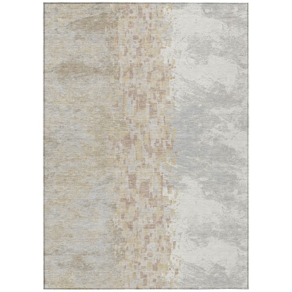 Chantille Machine Washable Indoor/Outdoor Abstract ACN3112 Ivory 10 ft. x 14 ft. Area Rug