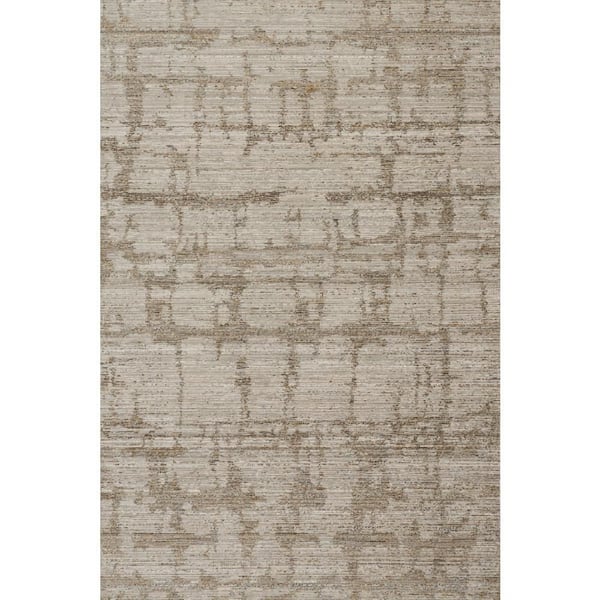 Sylenna Modern Woven Abstract Washable Beige 7 ft. x 9 ft. Outdoor Area Rug