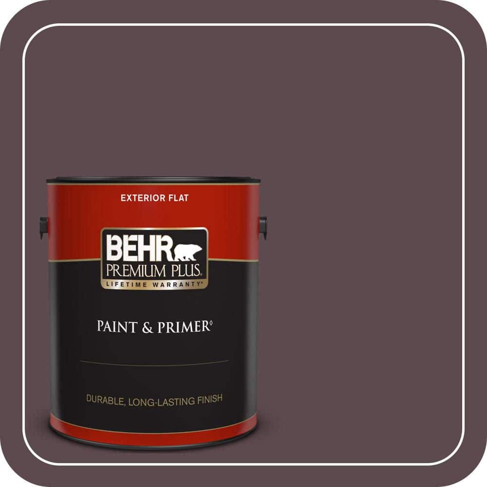 1 gal. #100F-7 Deep Aubergine Flat Exterior Paint & Primer price history on PriceWatchPro