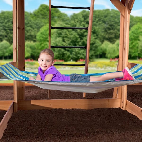 Backyard Discovery Caribbean Outdoor Playground Set w/ Wave Slide