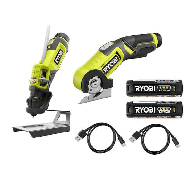 USB Lithium Glue Pen Kit with USB Lithium Power Cutter, (2) 2.0 Ah USB Lithium Batteries, and (2) Charging Cables