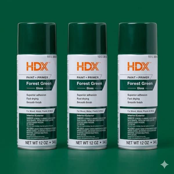 12 oz. Gloss Forest Green Paint and Primer Spray Paint