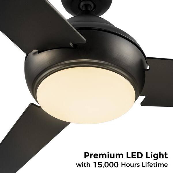 くるぽん CARRO Konfor 52 in. Integrated LED Indoor Black DC Motor