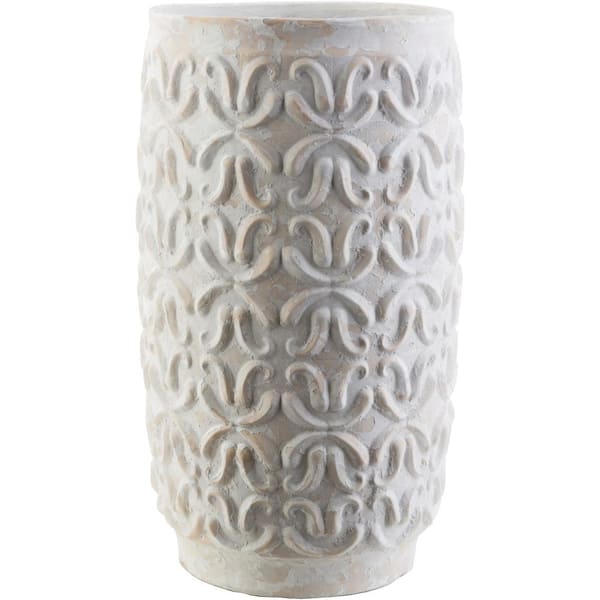 Livabliss Skoll White 15" Decorative Pot