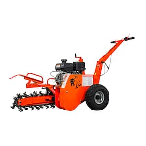 18 in. 7 HP Gas Powered Kohler Engine Certified Commercial Trencher with 5-Position Depth Adjustment