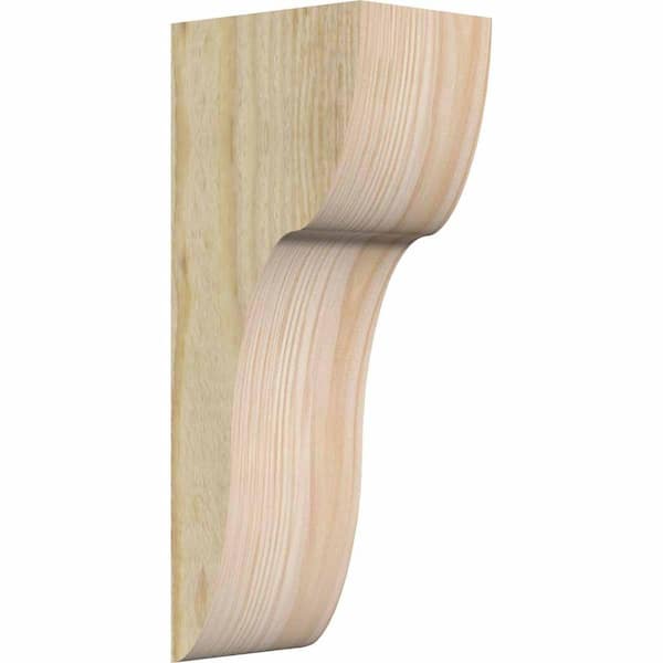 Ekena Millwork 6 in. x 8 in. x 20 in. Douglas Fir Carmel Rough Sawn Corbel