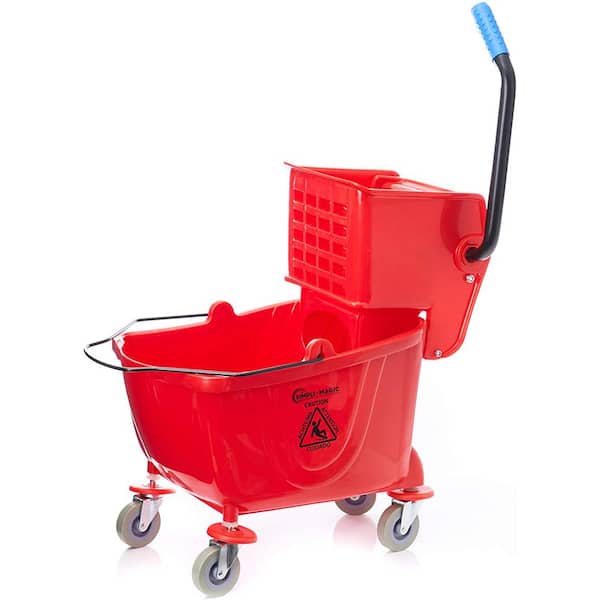 THE CLEAN STORE Red Mop Bucket with Wringer