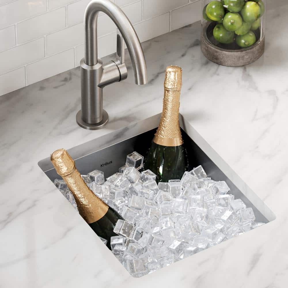Kraus 13-inch Stainless Steel Undermount Bar Sink