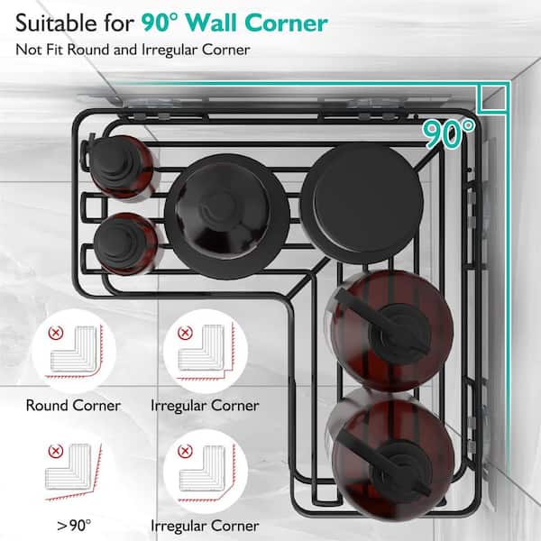 Cubilan Wall Mount Adhesive Corner Shower Caddy with Soap Holder, Shower  Caddies