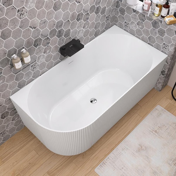 NTQ 59 in. x 29.5 in. Acrylic Soaking Free Standing Alone Fashion
