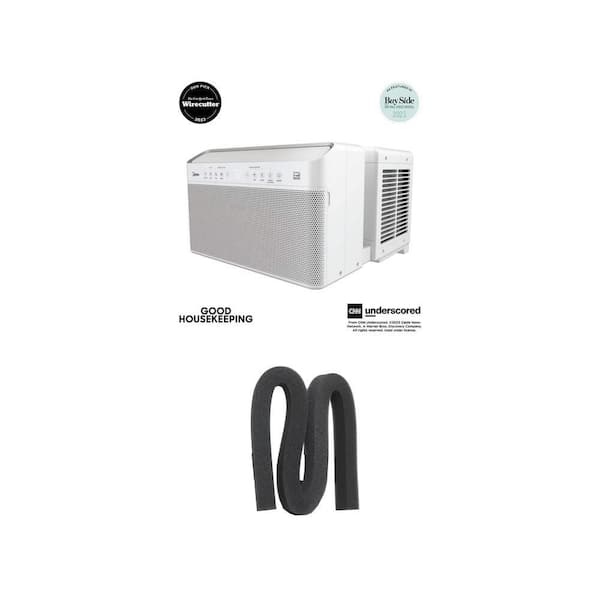 8,000 BTU Smart Window Air Conditioner and 1-1/4 in. x 42 in. Weatherseal