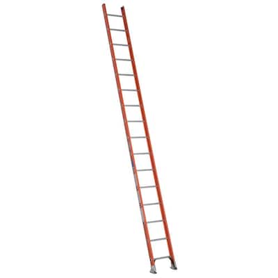 16 ft. Fiberglass D-Rung Straight Ladder with 300 lb. Load Capacity Type IA Duty Rating