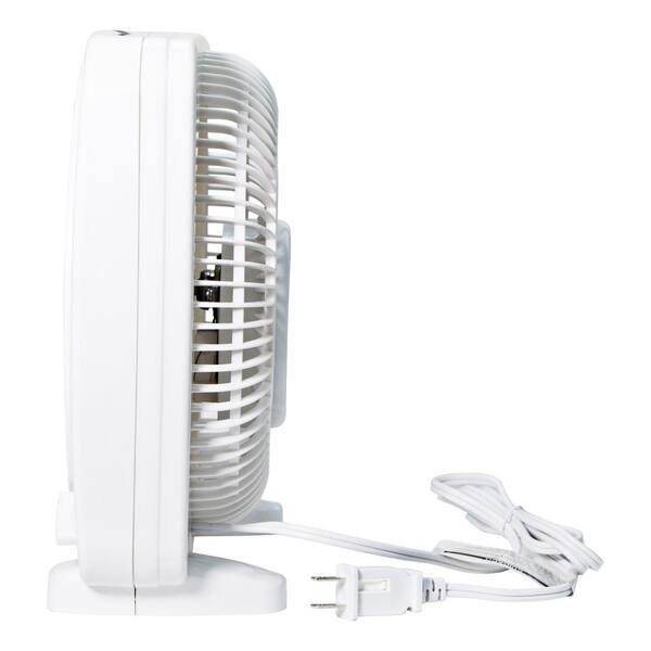 Comfort Zone 9 In White Box Fan With 2 Speed Front Control Cz9bwt