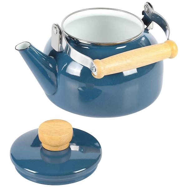 Vintage 6.8-Cups Enamel-on-Steel Ombre Fade Grey Tea Kettle 37-LAKE-OM FG -  The Home Depot