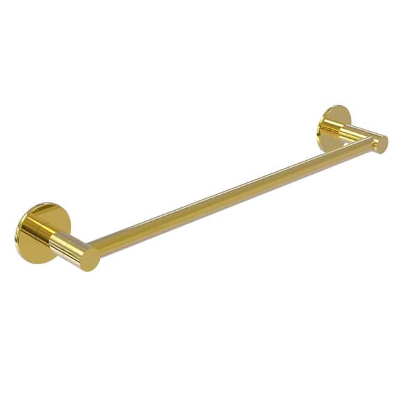 Allied Brass Fresno Collection 18 in. Towel Bar in Unlacquered Brass