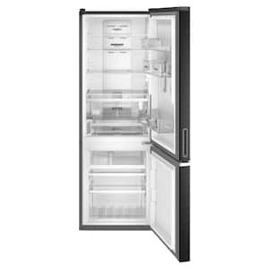 24 in. 12.7 cu. ft. Garage Ready Bottom Freezer Refrigerator in Black