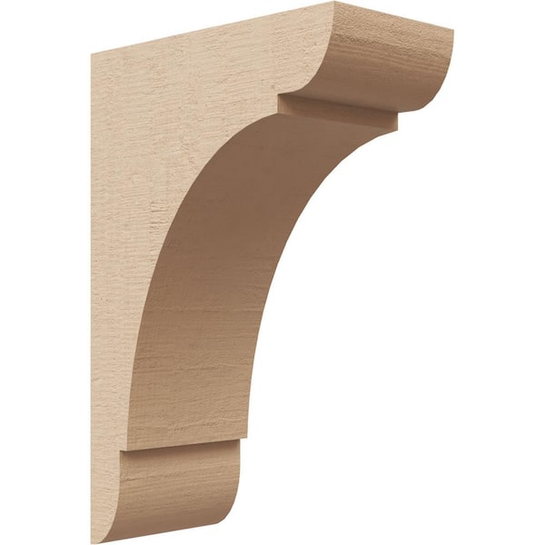 Ekena Millwork 3 in. x 9 in. x 6 in. Classic Olympic Rough Cedar Woodgrain TimberThane Corbel, Primed Tan
