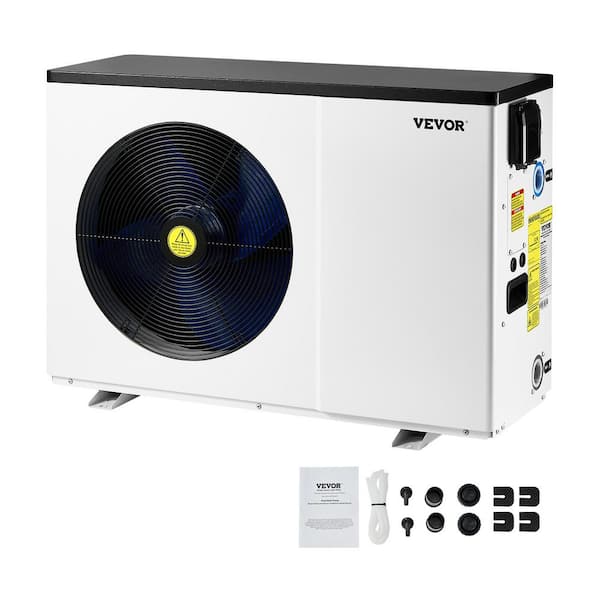 VEVOR Electric Pool Heat Pump, 35830 BTU, Pool Heaters for 6605 to 13209 gal. Above and in Ground Pools, Low Noise