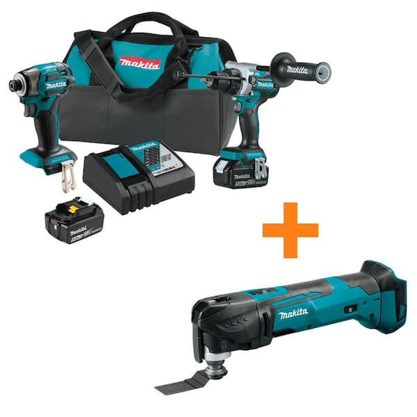 18V LXT Lithium-ion Brushless Cordless 2-piece Combo Kit 5. 0Ah with bonus 18V LXT Variable Speed Oscillating Multi-Tool