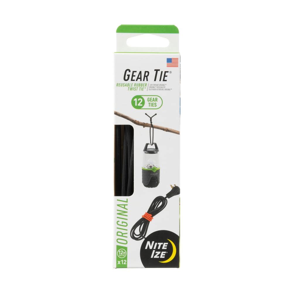 12 in. Gear Tie Propack in Black (12-Pack) price history on PriceWatchPro