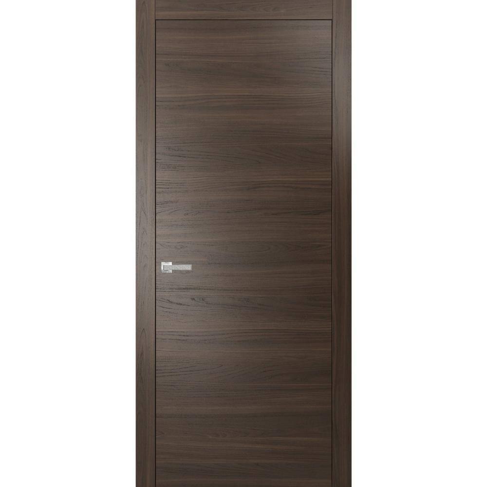 0010 30 in. x 84 in. Left-Hand/Inswing Solid Chocolate Ash Wood Single Prehung Interior Door with Hardware price history on PriceWatchPro